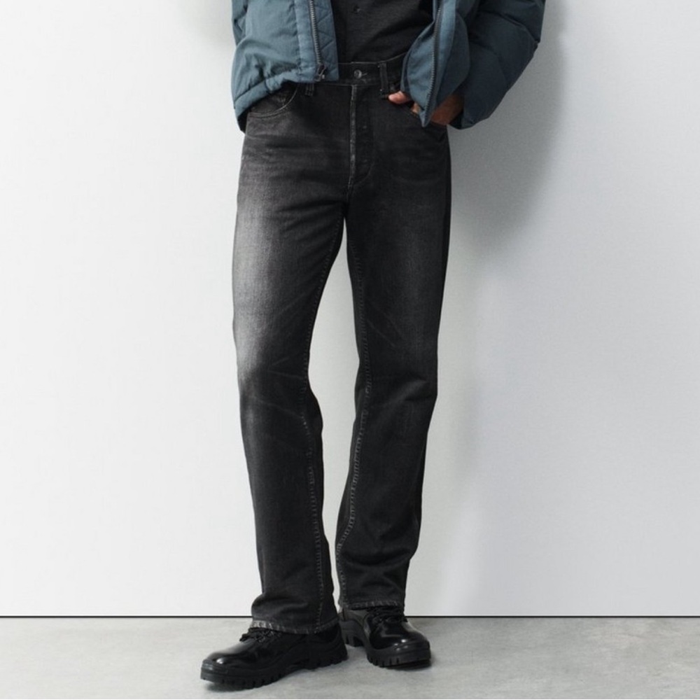 BNWT Rag & Bone Black Fit 4 Straight Jean Sz 33 X 32 Quiet Luxury Grunge Basic